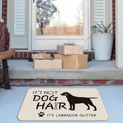 Miniatura 3 de Znzd Tapete decorativo divertido con purpurina It's Not Dog Hair It's Labrador, para puerta delantera, entrada al aire libre, granja, rústico,