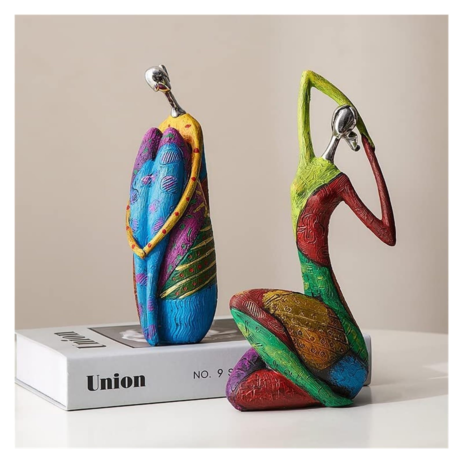 Regali per la nuova casa Statua della signora Figurina Pittura a olio Donna Scultura Decor Resina Ornamento Zen Arti Decorazioni uniche(Design a Standard)