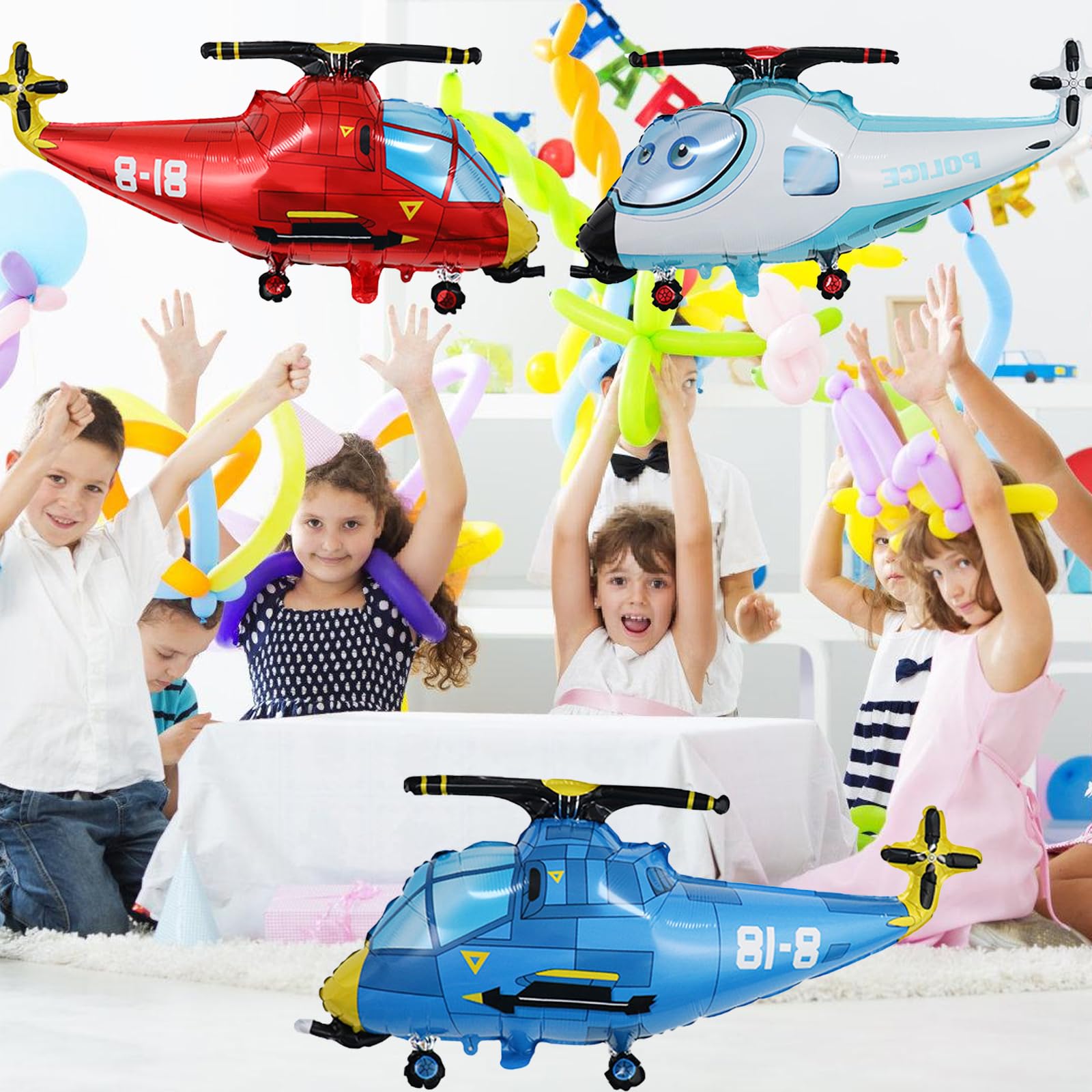 3 Stück Flugzeug-Folienballons – XXL Heliumballons Für Kindergeburtstag & Mottoparty