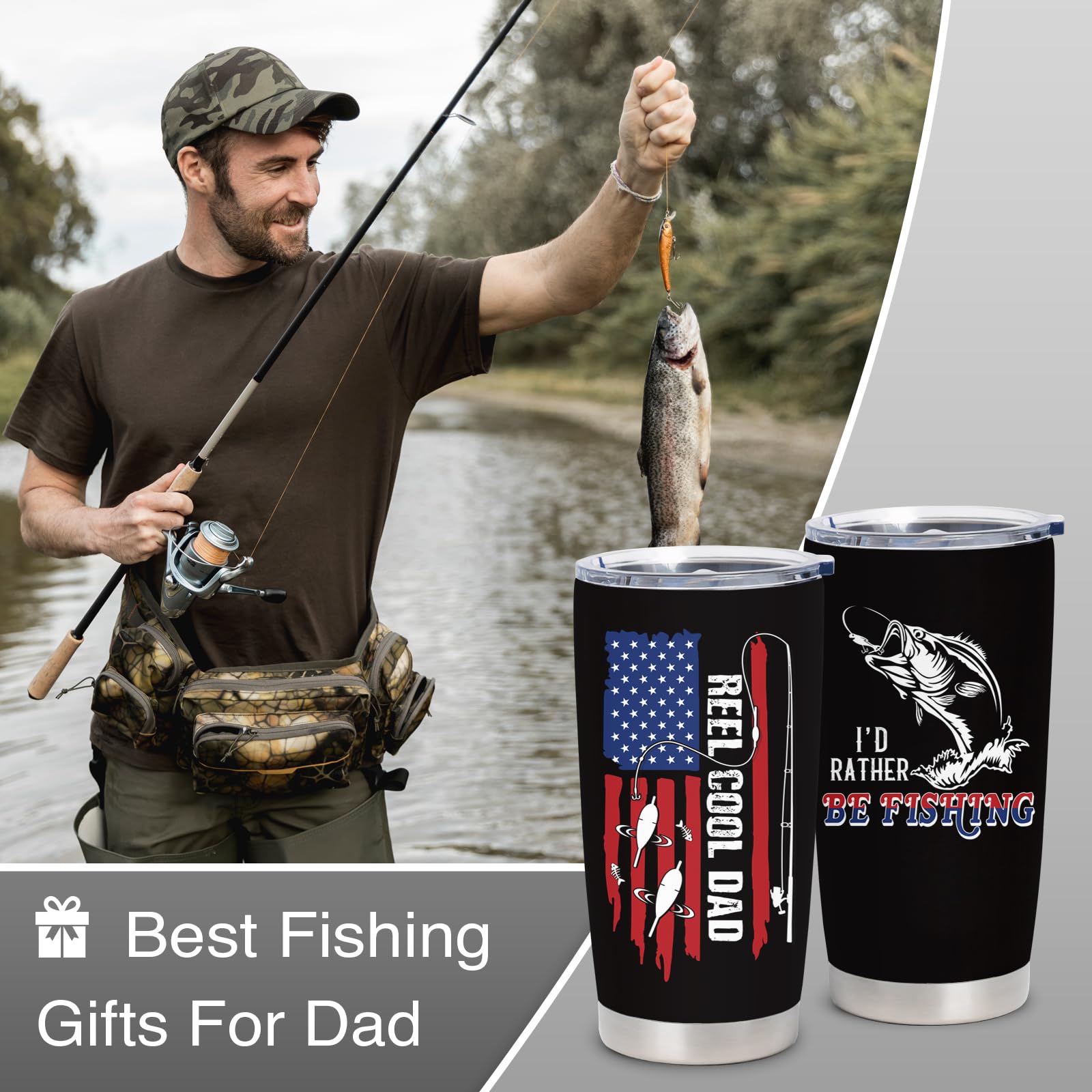 Amazon.com | Cudoviqu Fathers Day Fishing Gifts for Dad - Fisherman Gifts for Him