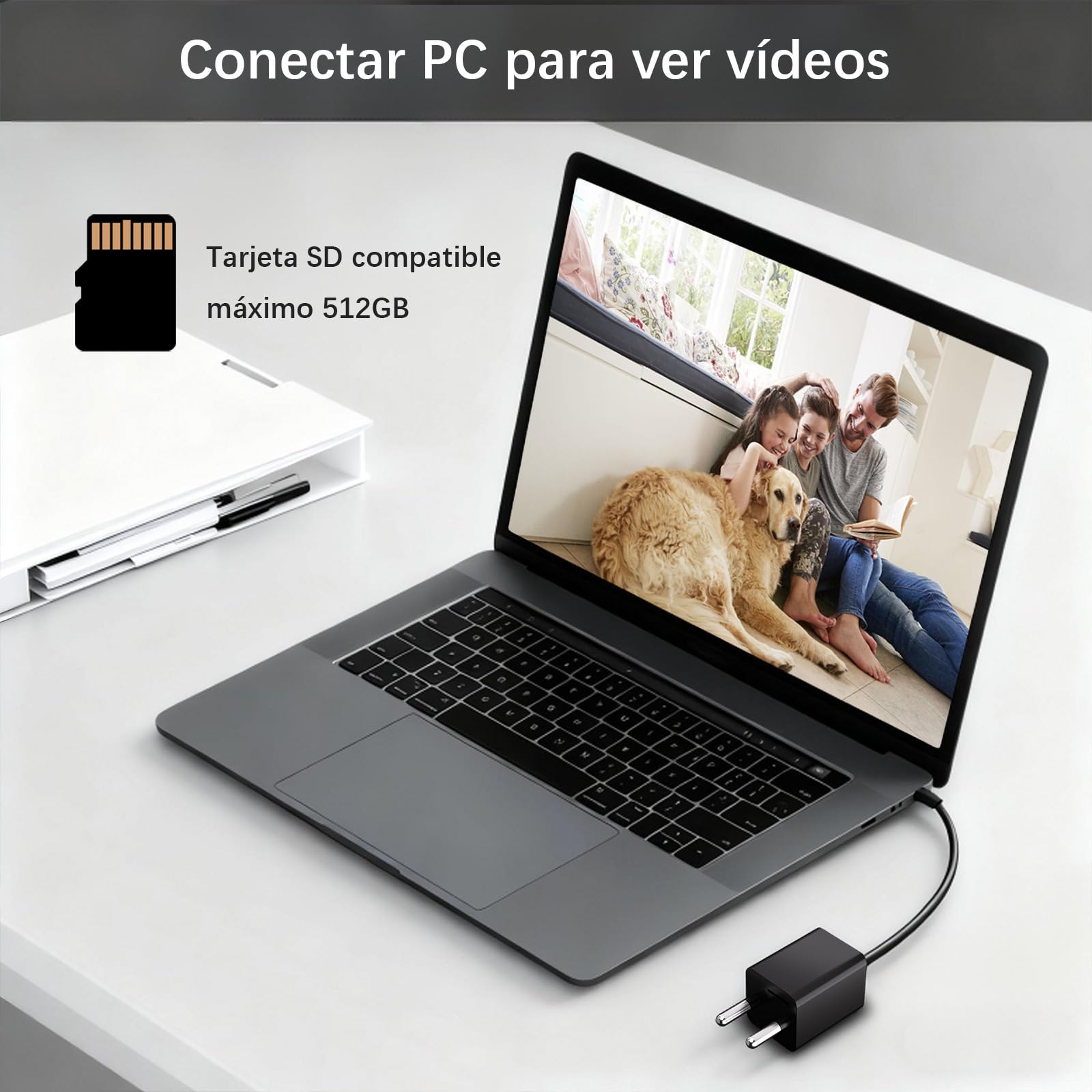Mini Cámara Espía en Cargador USB, Vigilancia Oculta HD 1080P con Detección de Movimiento, Grabación en Bucle para Hogar y Oficina