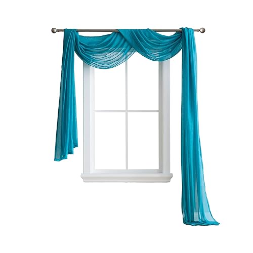 Sheer Teal Curtains Amazon Com
