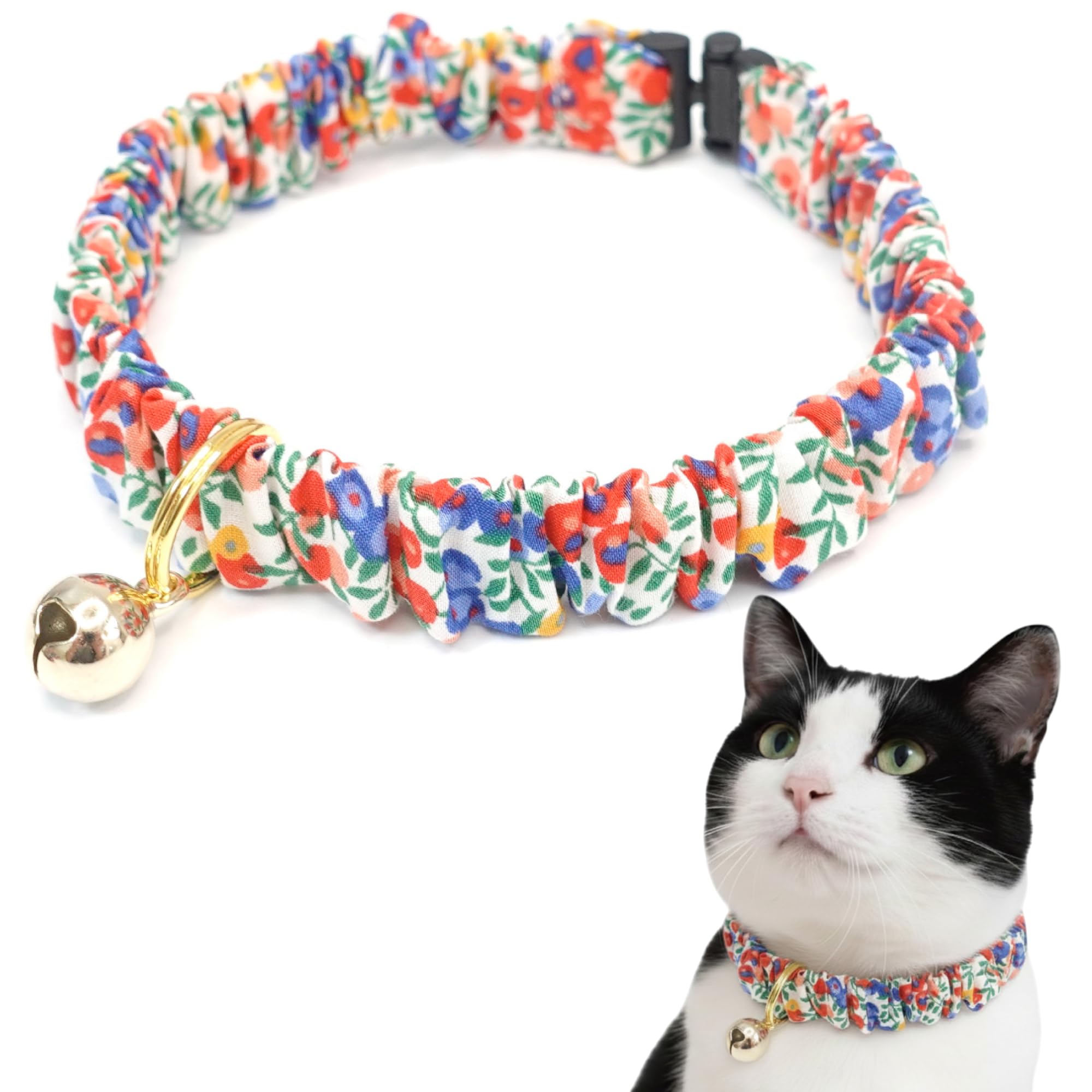 Amazon | 【超軽量 シュシュ首輪】猫用 首輪 子猫・成猫対応 軽量