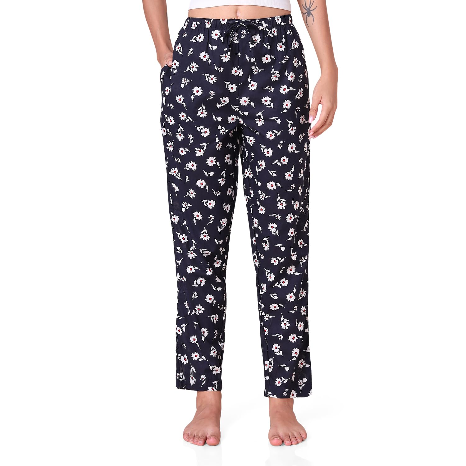 urban scottish Women Cotton Printed Pyjama with Side Pockets-picture-19