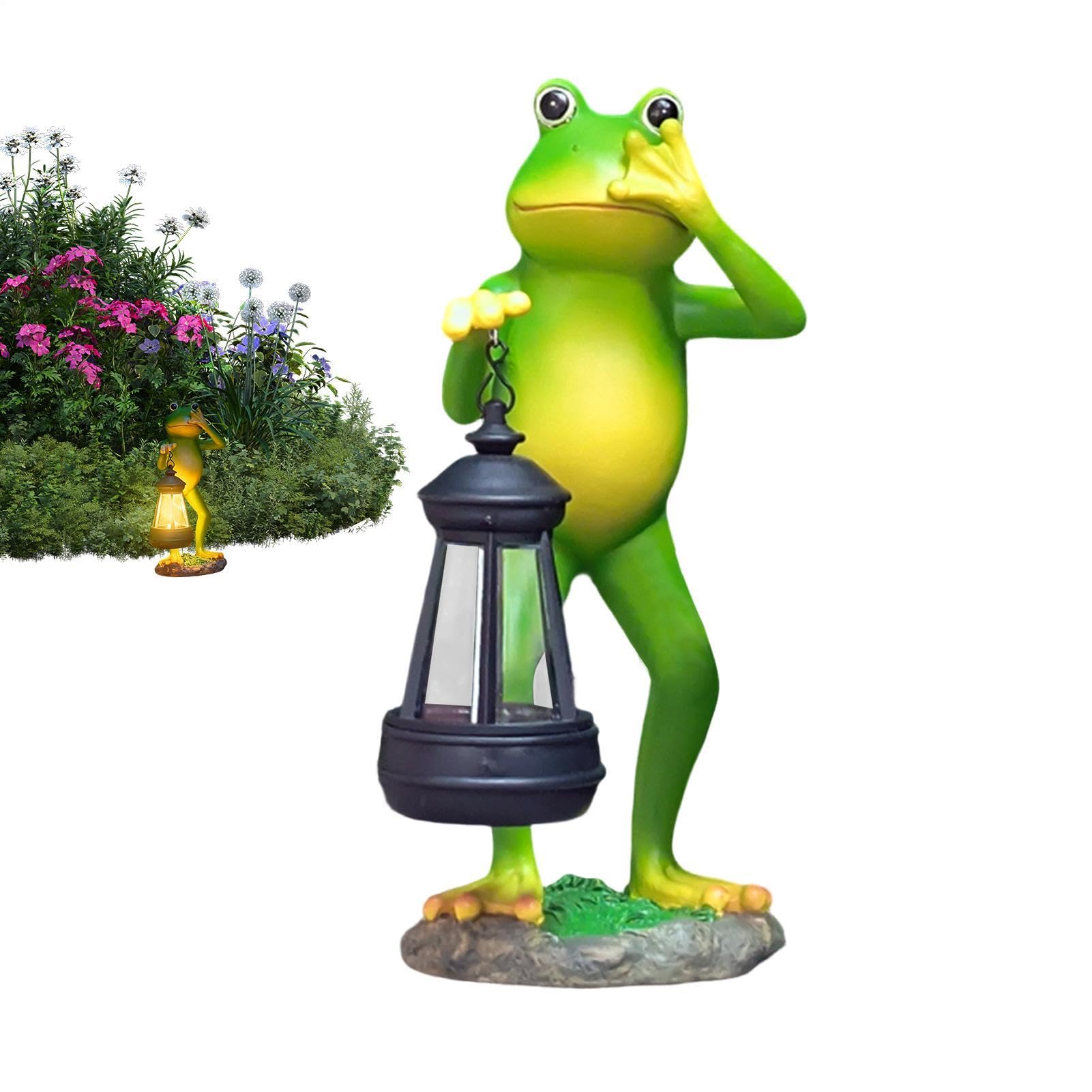Jardin avec Alimentation Solaire Grenouille Imperméable et Lumineuse pour Allée de Garage