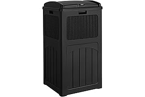 Devoko 33 Gallon Outdoor Trash Can with Lid: Keep Your Outdoor Space Pristine