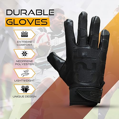 Miniatura 3 de Kids Youth Football Gloves - High Performance Custom Football Gloves for Men - Football Gloves Youth Boys with Extra Grip - Ideal Football Gloves