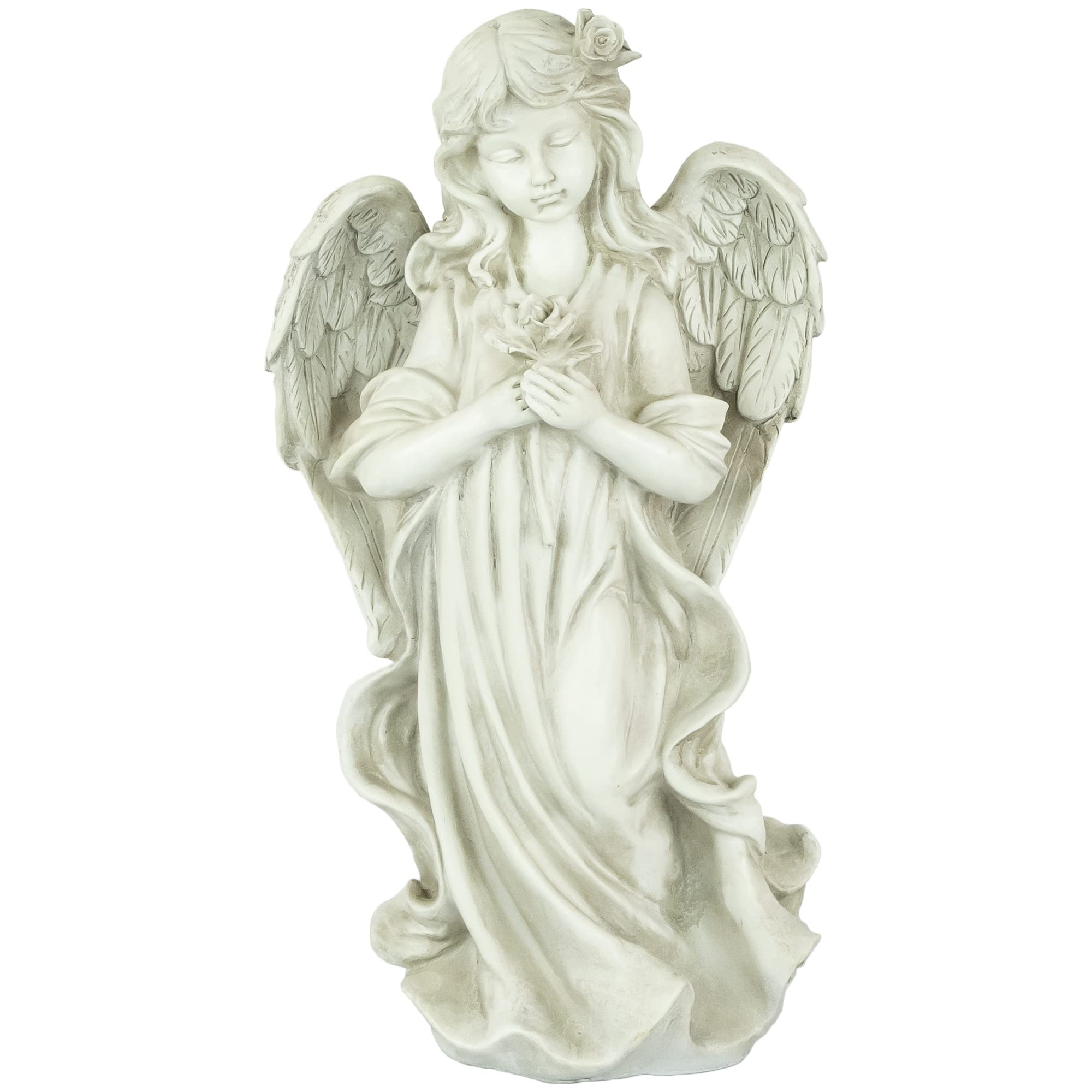 White Rose Praying Hands Angels