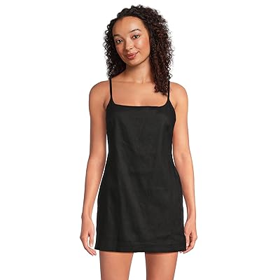 Madewell Square Neck Skort Romper Viscose Linen Women