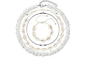 Puka Shell Jewelry Set
Natural Beaded Shell Choker
Beach Boho Shell Jewelry for VSCO Girl