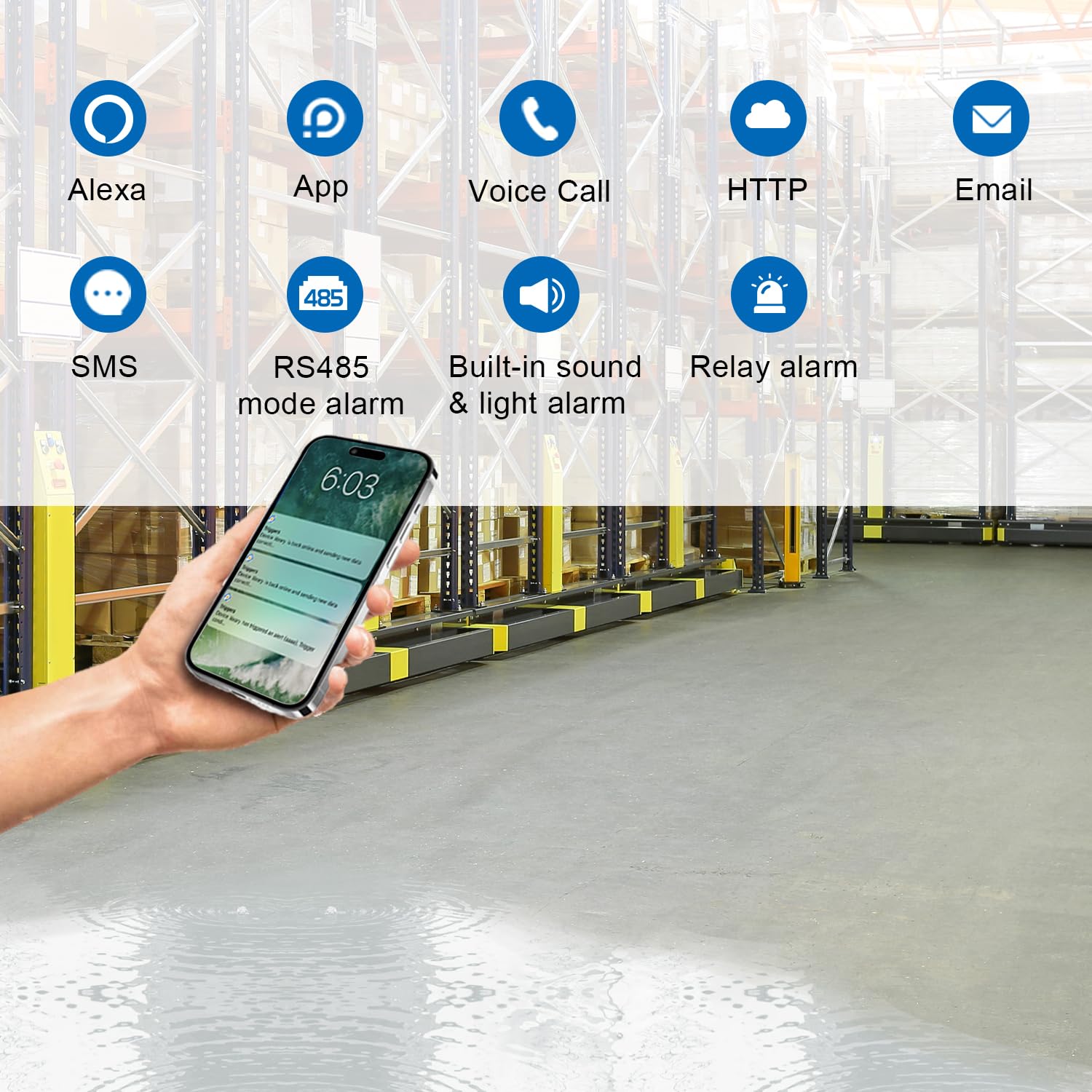 UbiBot Detector de Fugas de Agua WiFi y Ethernet, alertas de Fugas y Goteo, supervisión y Control de Fugas 24/7, visualización de la ubicación de la Fuga en Tiempo Real