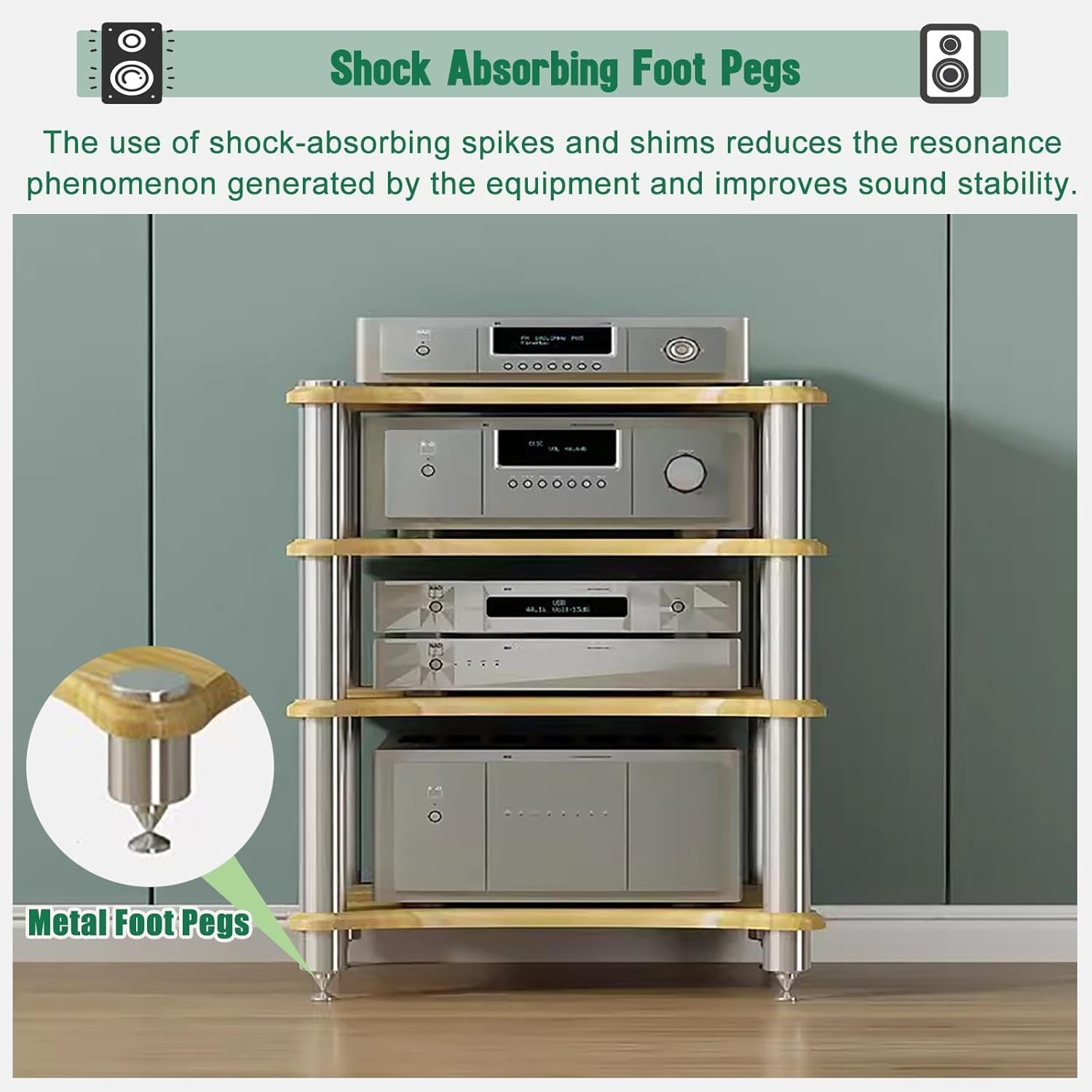 Amazon.co.jp: WJW ステレオスタンドオーディオラック 小さな