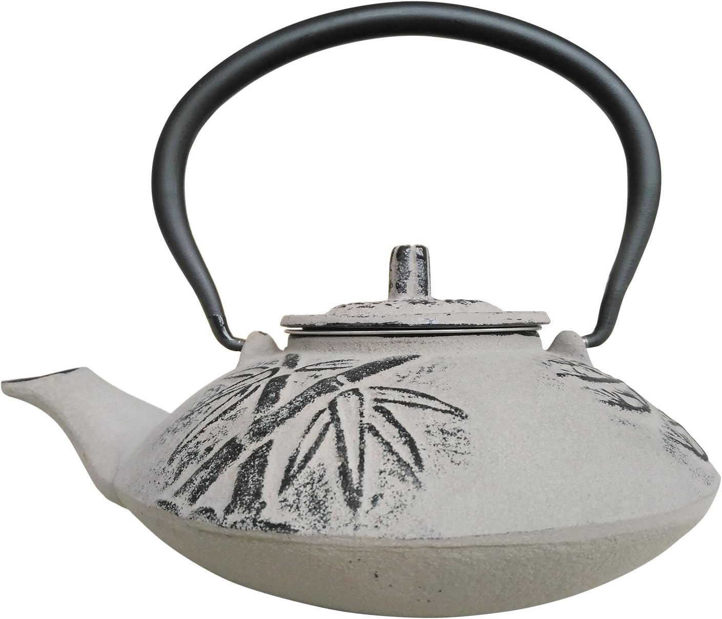 Cast Iron Teapot with Stainless Steel Filter, 22 oz/0.65 Liter, Gray