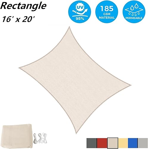 Miniatura 2 de AsterOutdoor - Toldo parasol rectangular de 16 x 20 pies, Toldo con bloqueador ultravioleta para patio, patio trasero, césped, jardín, actividades