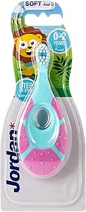 Jordan 6220100 Baby Zahnbürste Step 1 mit Beißring, 0-2 Jahre, extra ...