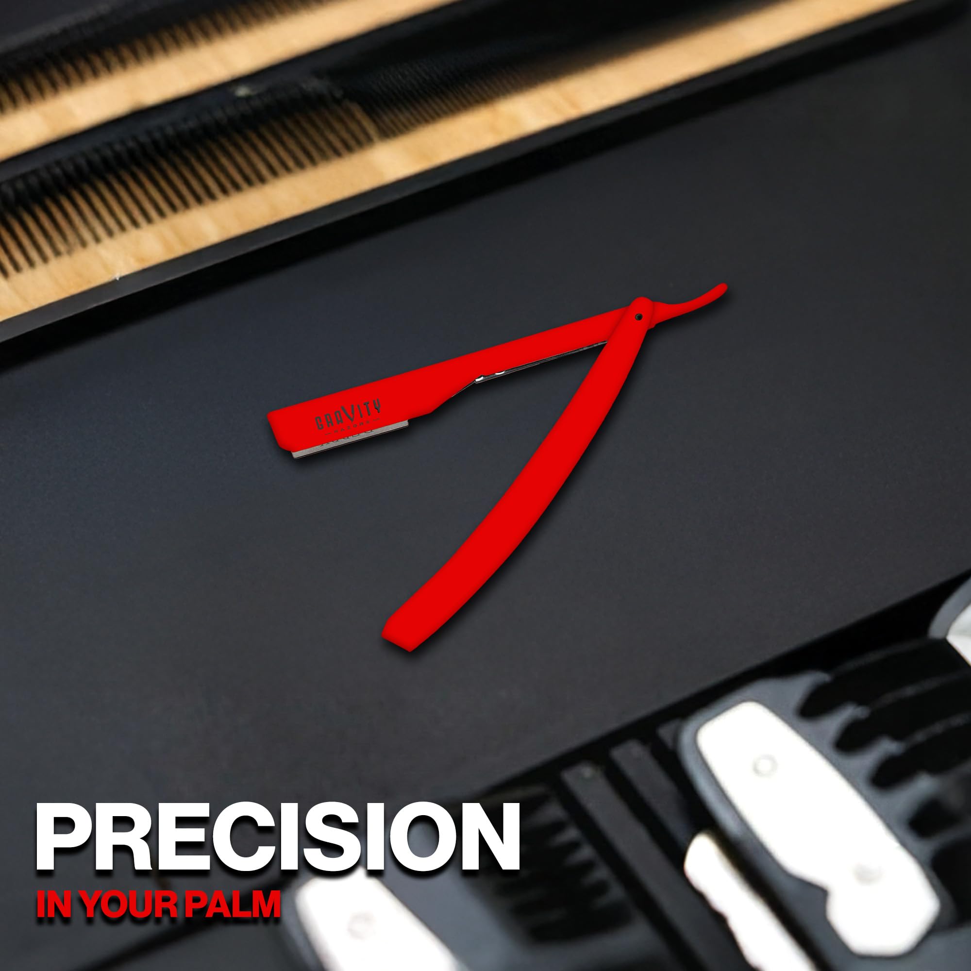 Rasoio a mano libera professionale, kit con 10 lame Derby Premium da 0,5 mm esposte (Antico Testamento)