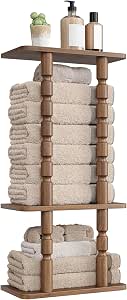 11 Best Towel Racks to Keep Your Bathroom Organized and Stylish 8 HOOBRO 3-Tier Wall Mount Towel Rack for Bathroom with Solid Wood Turned Legs