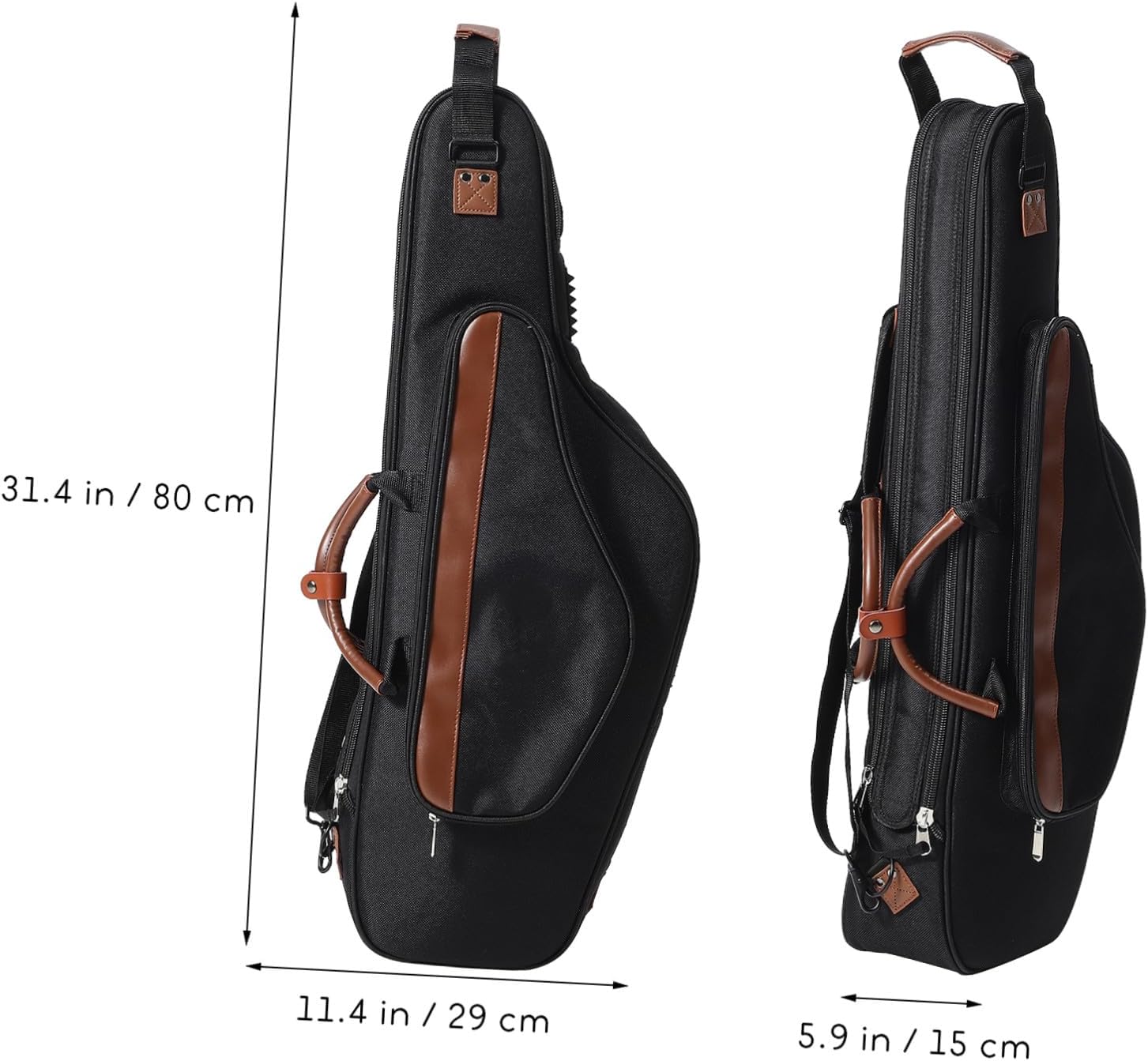 Oxford Cloth Alto Saxophone Storage Case with Smooth Zipper Protective Instrument Carrying Bag for Alto Sax Practical Gift for Musicians and Students