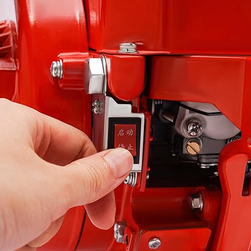 Miniatura 6 de 2-Stroke 78.5CC Gas Powered Concrete Saw, 2.9KW Single Cylinder Air-cooled Engine Circular Saws Power Cutting Machine Gasoline Toothless Saw, 6500rpm