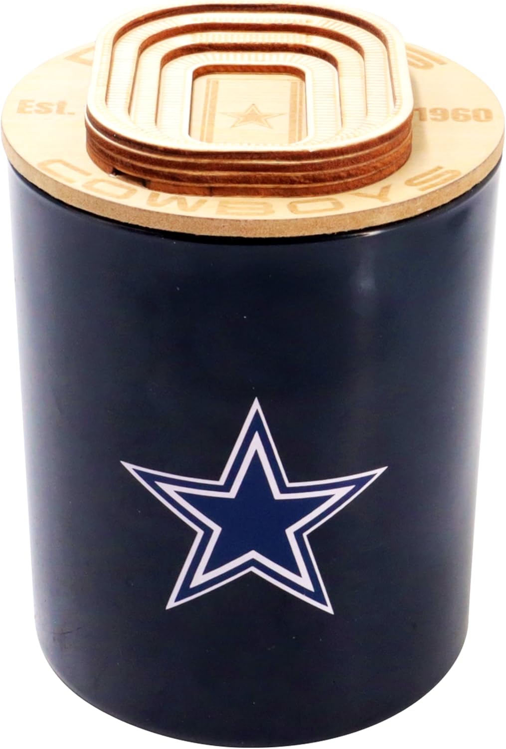 NFL Stadium Wood Top Glass Candle
