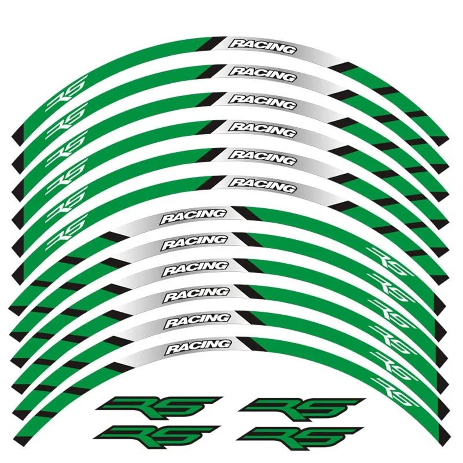 12 Strips Motorcycle Reflective Decals Wheels Moto Rim Stickers for Aprilia RS Rs125 Rs 125(Color9)