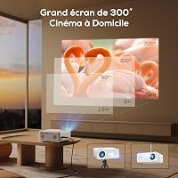 AKIYO Mini 4K Projektor 1080P Full HD 26000 Lumen WiFi 6 Bluetooth Okostelefon TV Stick PC 4