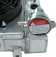 Vista 6 de 26mm AA5052 Kit de radiador de aluminio+cubierta de ventilador+relé de ventilador de termostato Compatible con 1984-2001 J-eep Cherokee XJ Comanche