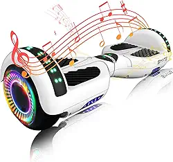 SIMATE 6.5 Hoverboard with Bluetooth & LED Lights, Self Balancing Hover Boards for Kids & Adults & Girls & Boys, for All Ages