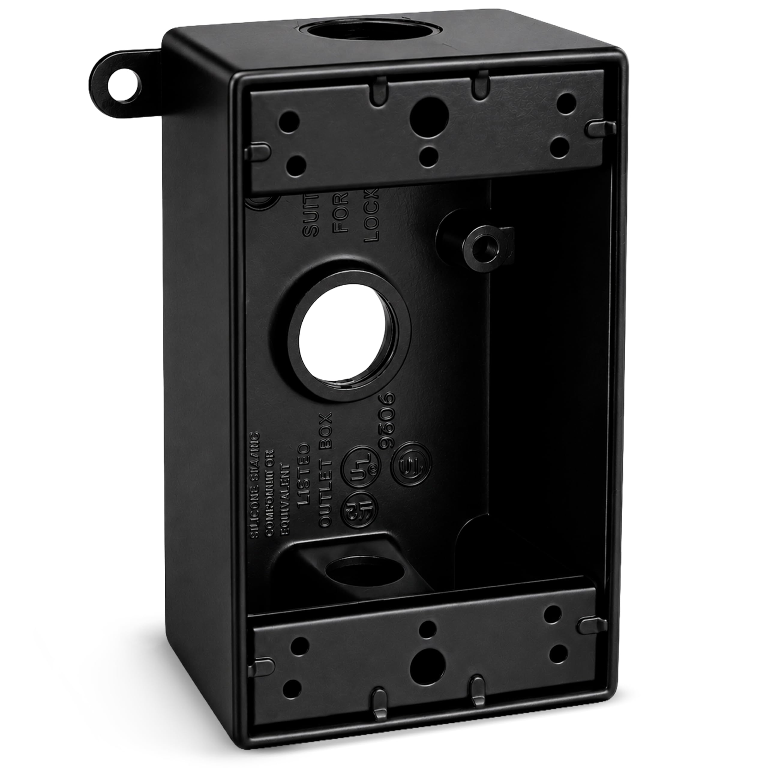 RAB B3B Black Weatherproof Outdoor Electrical Box -1