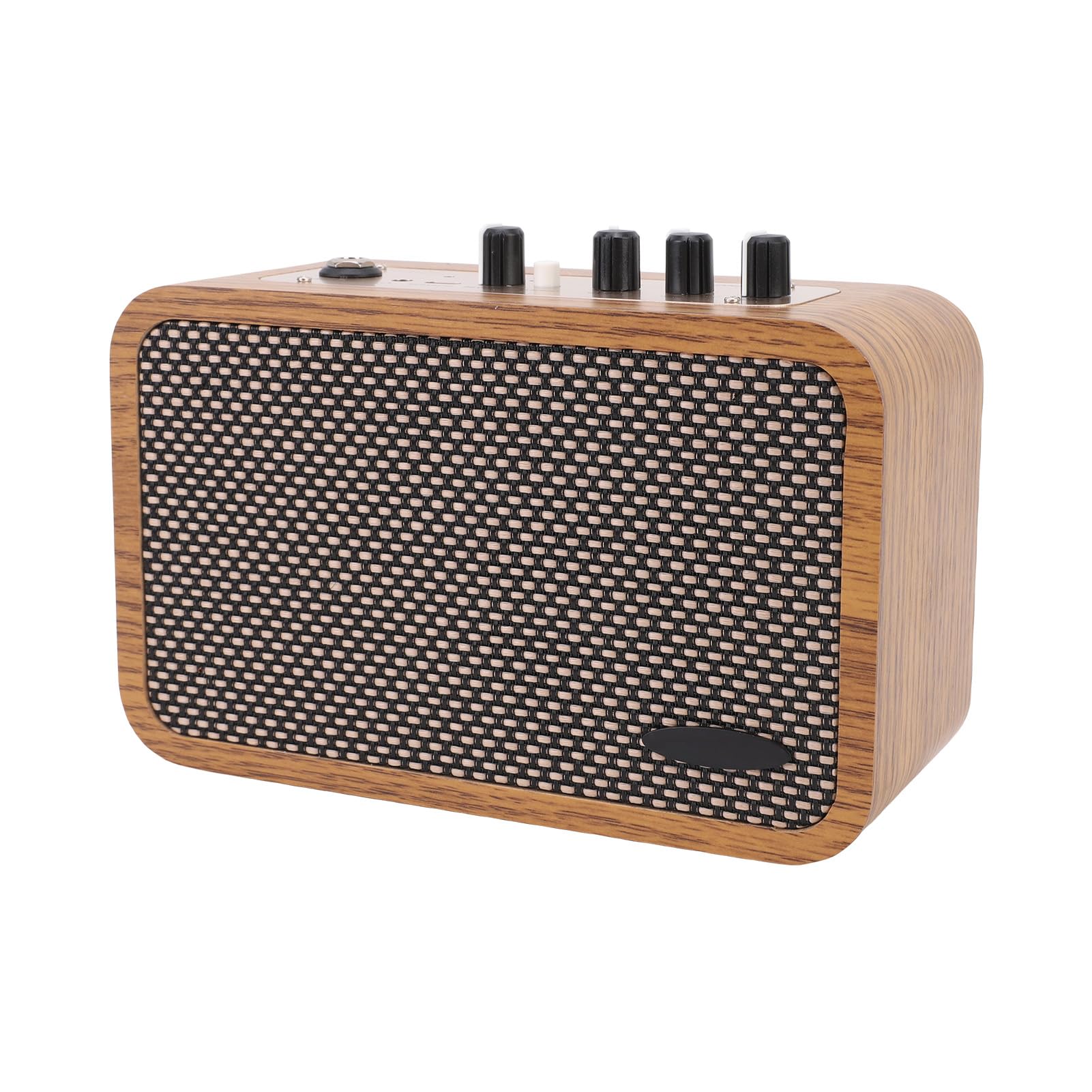 Tangxi Amplificatore per Chitarra Elettrica da 10 W Altoparlante BT in Legno, Riverbero Toni Overdrive Puliti Manopole di Tono con Guadagno in Ingresso da 6,35 Mm Design a 2 modalità per Bassi Bassi
