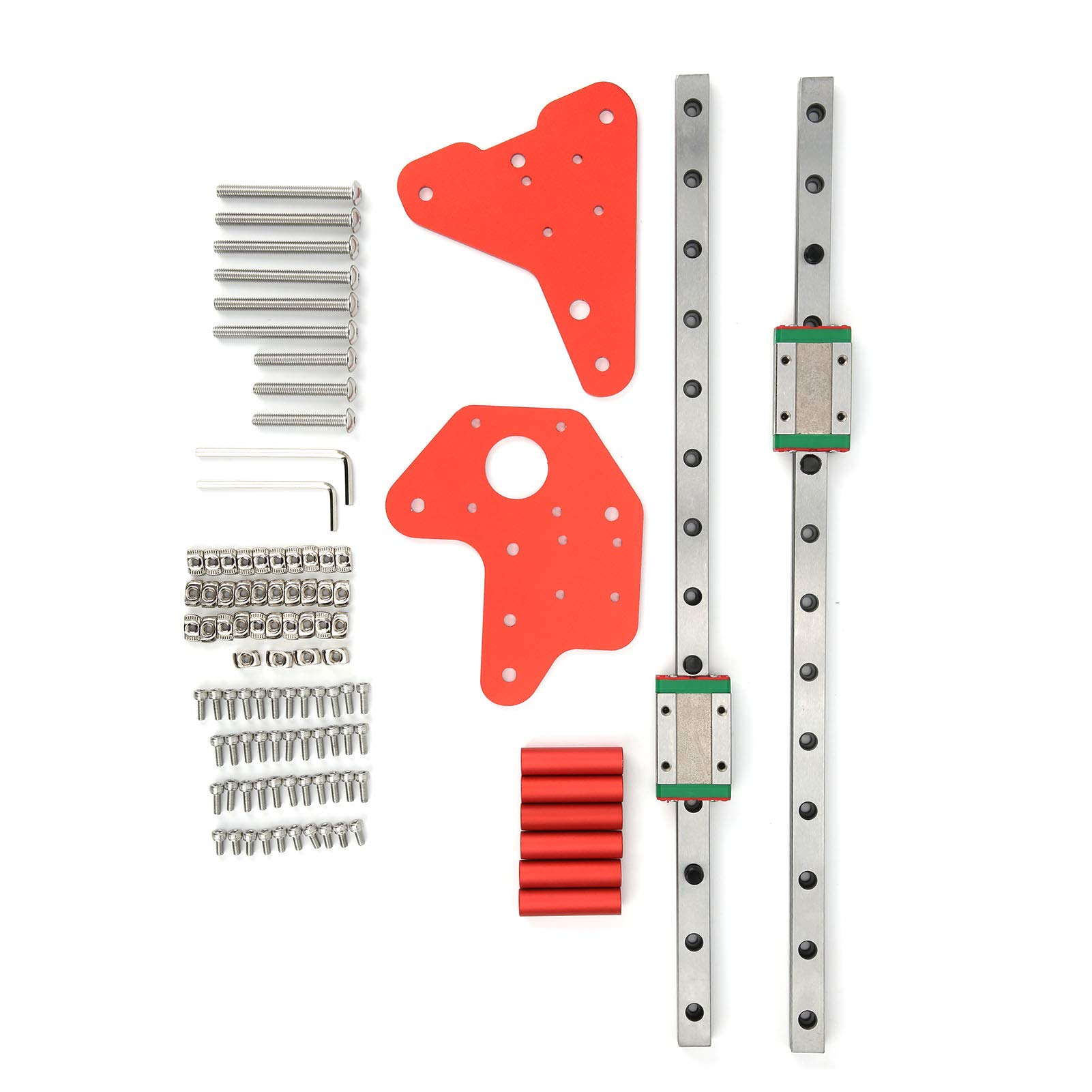 Ender 3 V2 Linear Rail Kit,Ender 3 Z-Achse Linear Ender 3 Pro Linearschienen-Kit Linearbewegungsführungen Lineargleitschienenführung Doppel-Z-Achsen-Kit Für Ender3 3D-Drucker Druckerzubehör