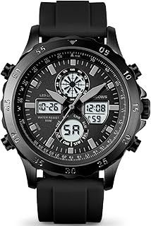 Watches for Men, Waterproof Analog Digital Sport Watches Multifunctional Outdoor Watch LED Backlight, Alarm Stopwatch Calendar.