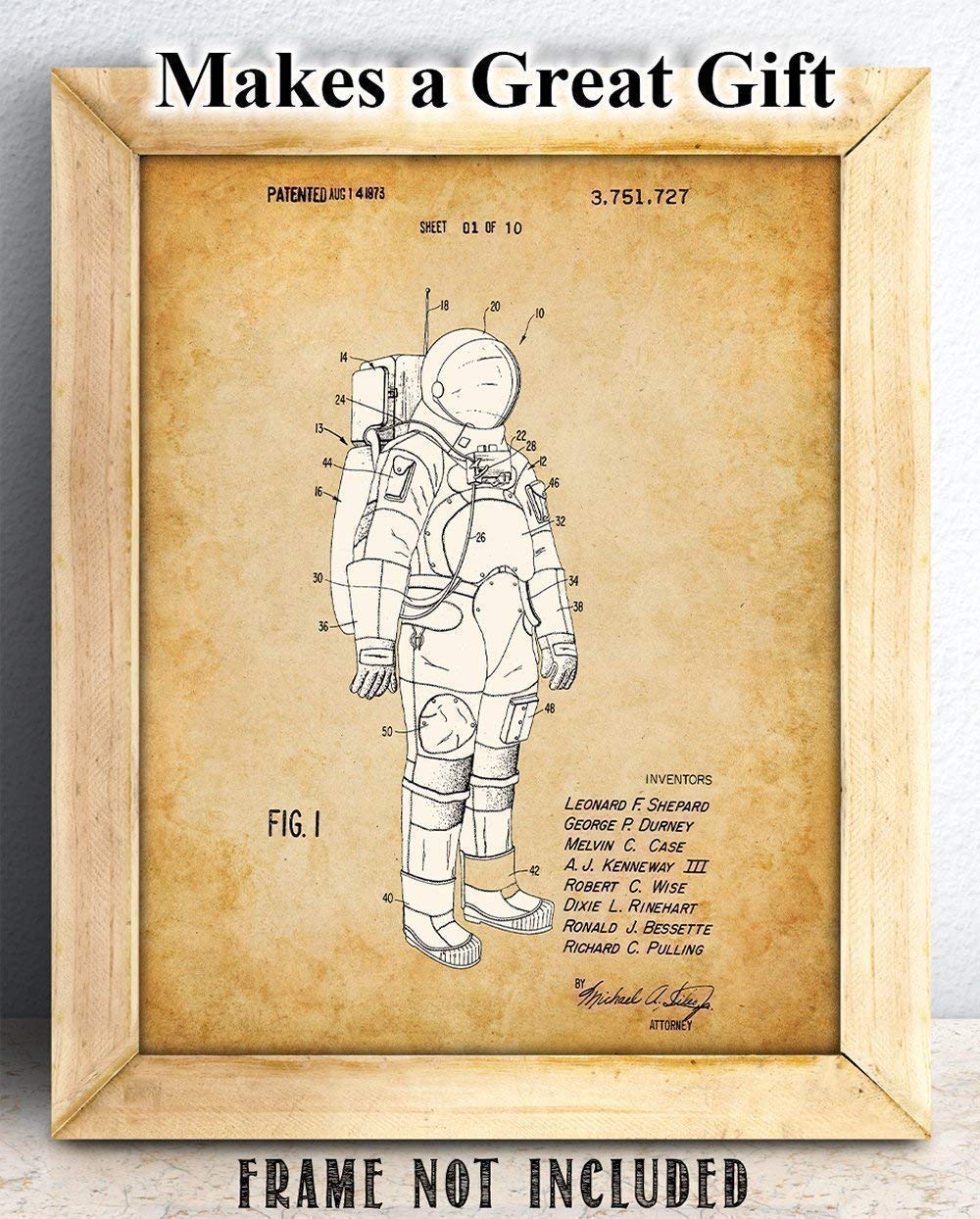 Amazon.com: Space Suit Patent Reproduction 11x14 Unframed Poster