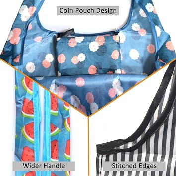 Reusable Grocery Bags, 12 Pack 50Lbs Foldable Fashion Washable Shopping Bags, Large Boho Tote Bags For Groceries, Bulk Market Cloth Storage Bags, Utility Aesthetic Personalized Gifts For Women