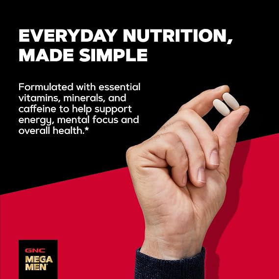 GNC Mega Men Energy & Metabolism Multivitamin for Men | Antioxidants and Increased Calorie Burning | 180 Count
