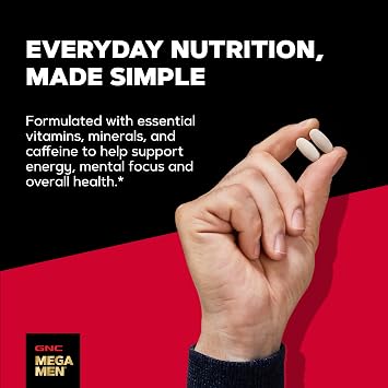 GNC Mega Men Energy & Metabolism Multivitamin for Men | Antioxidants and Increased Calorie Burning | 180 Count