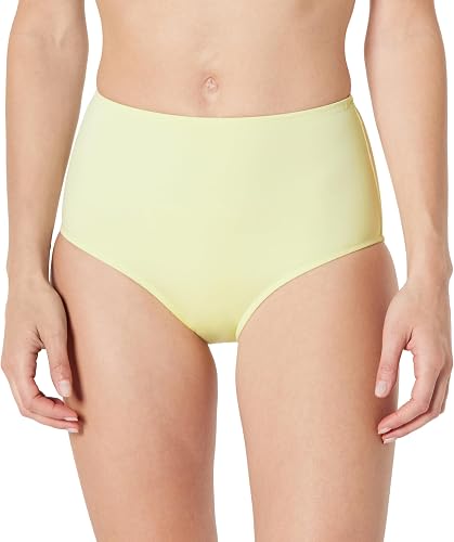 Amazon Essentials Women's High Waist Swim Bottom, Light Yellow, Small