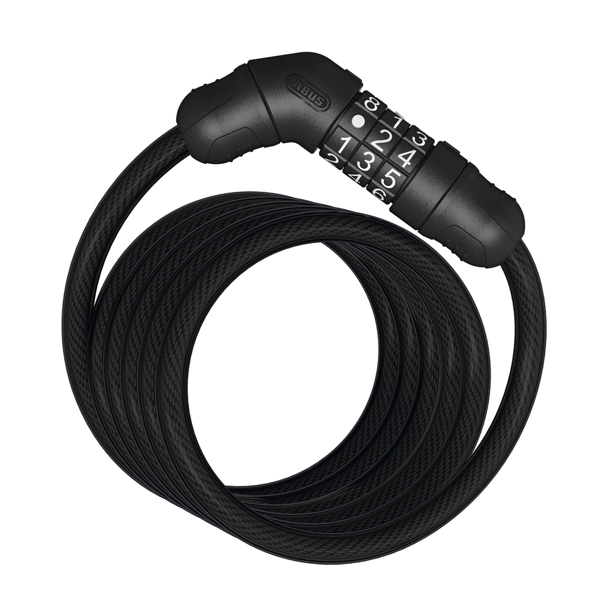 ABUS 4 Series Star Combo Coil Cable Lock, Black, 150cm/8mm