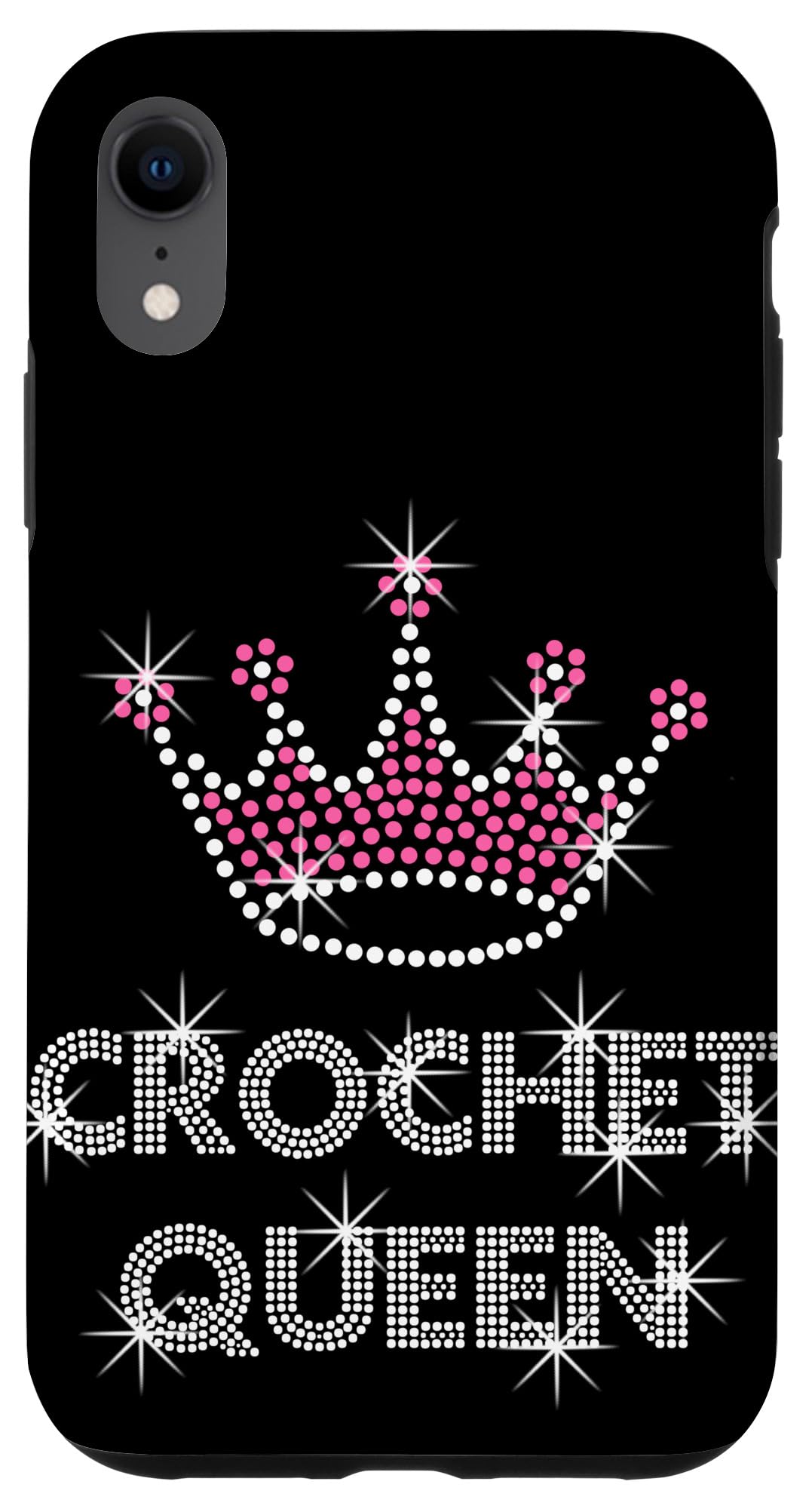 iPhone XR Crochet Queen Royalty Princess Crafting Knitting stitching Case