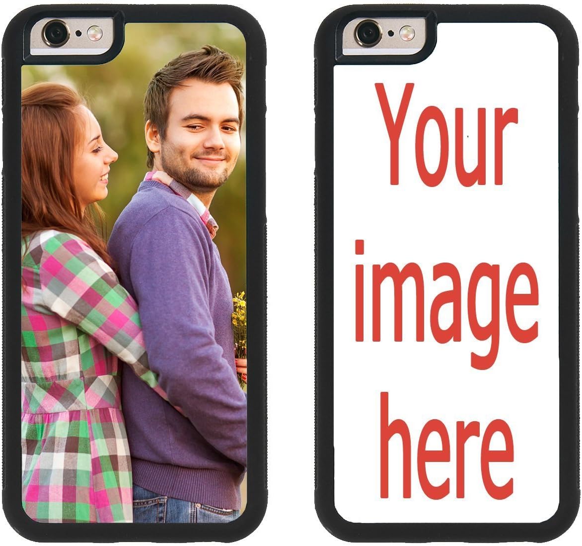 Custom iPhone 7 Plus Cases iPhone Cover iZERCASE [Personalized Custom Picture CASE] Make Your Own Phone Case (Black, iPhone 7 Plus)
