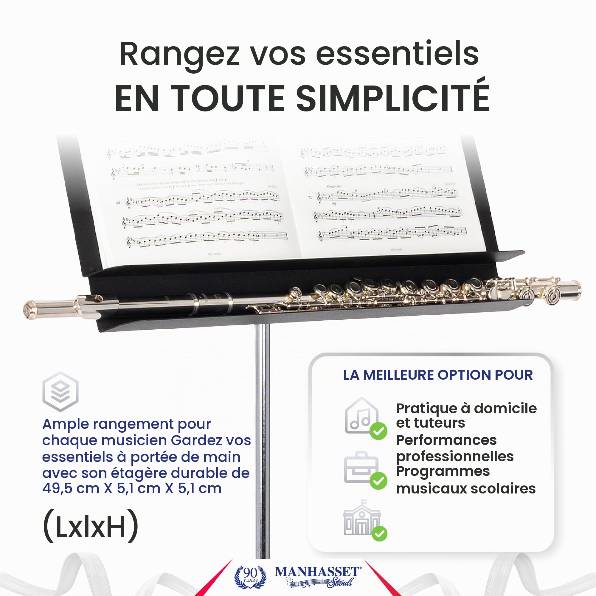 Pupitre Manhasset Orchestral noir 5001