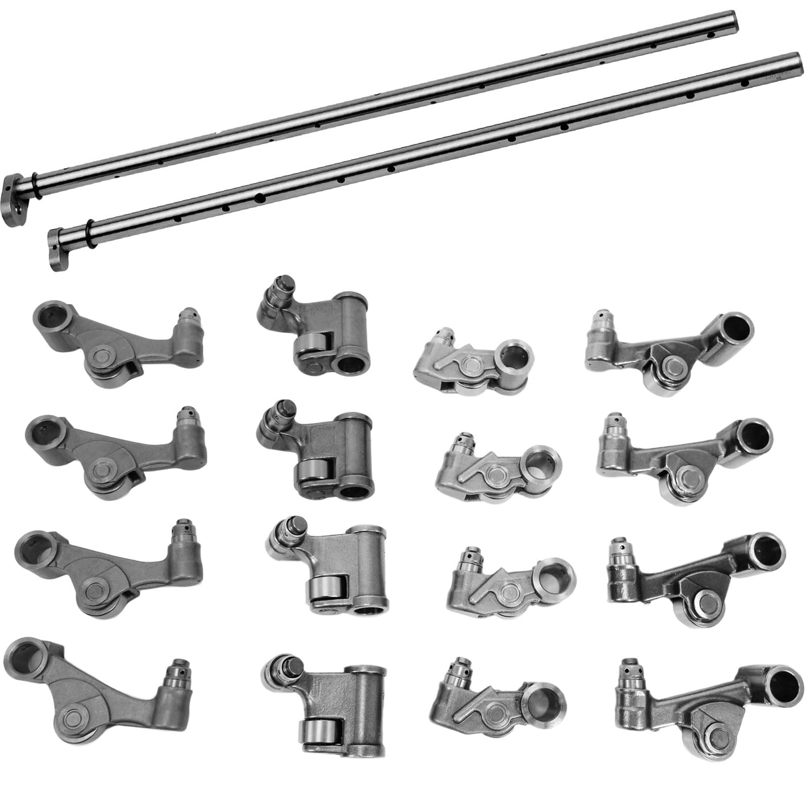 Juego completo de 2 ejes de balancín y 16 cojinetes de balancín para A3 8P, A4, B7, A6, C6, Golf 5 Plus, Passat B6, Touran I 1T, Altea XL 5P (2003-2012), pieza n.° 03G109412B y 03G109366A.