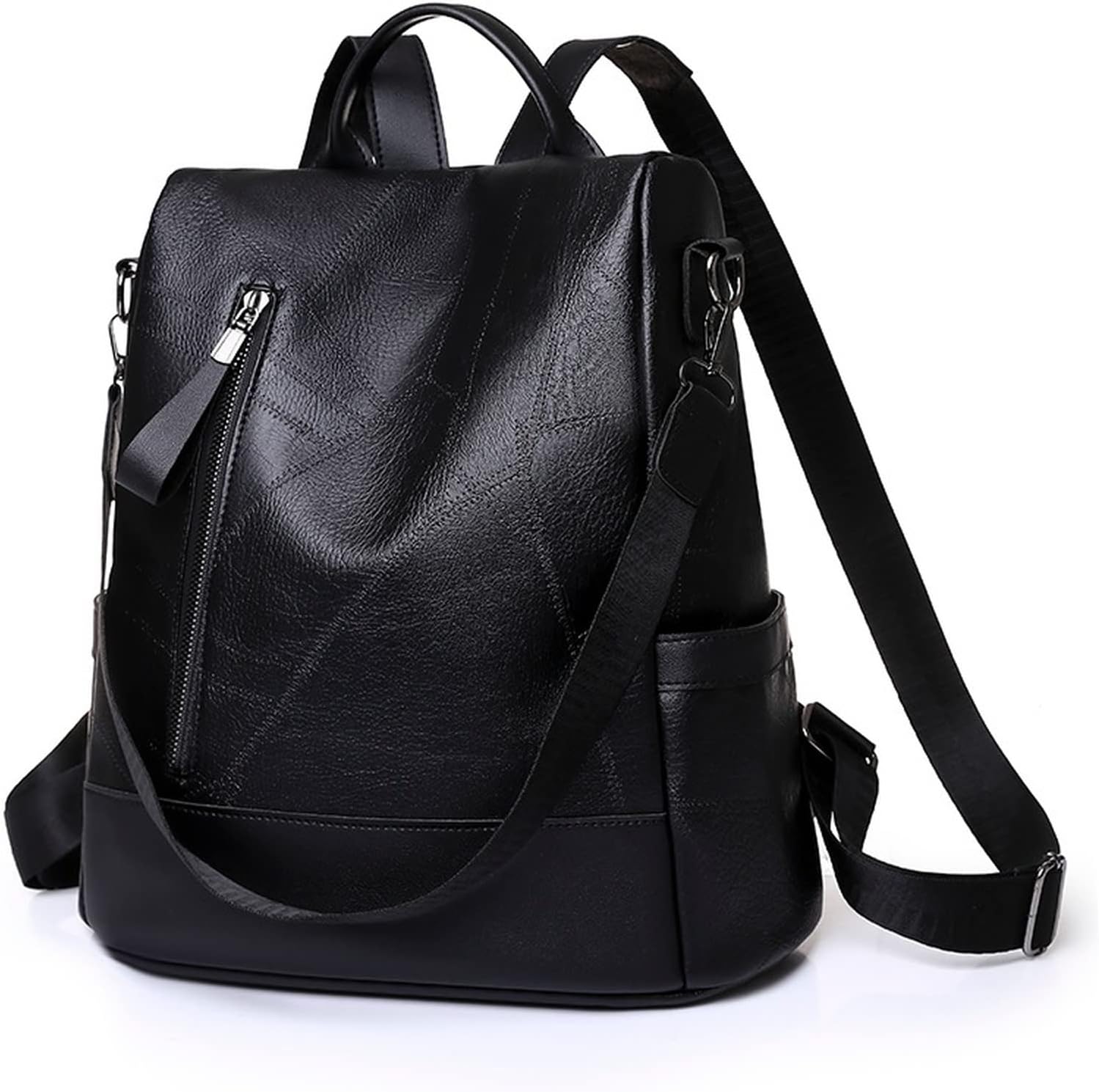 Women Backpack Designer Soft Leather Simple Fashion Backpack Large Capacity Antitheft Shoulder Bags (15 Inches,red)