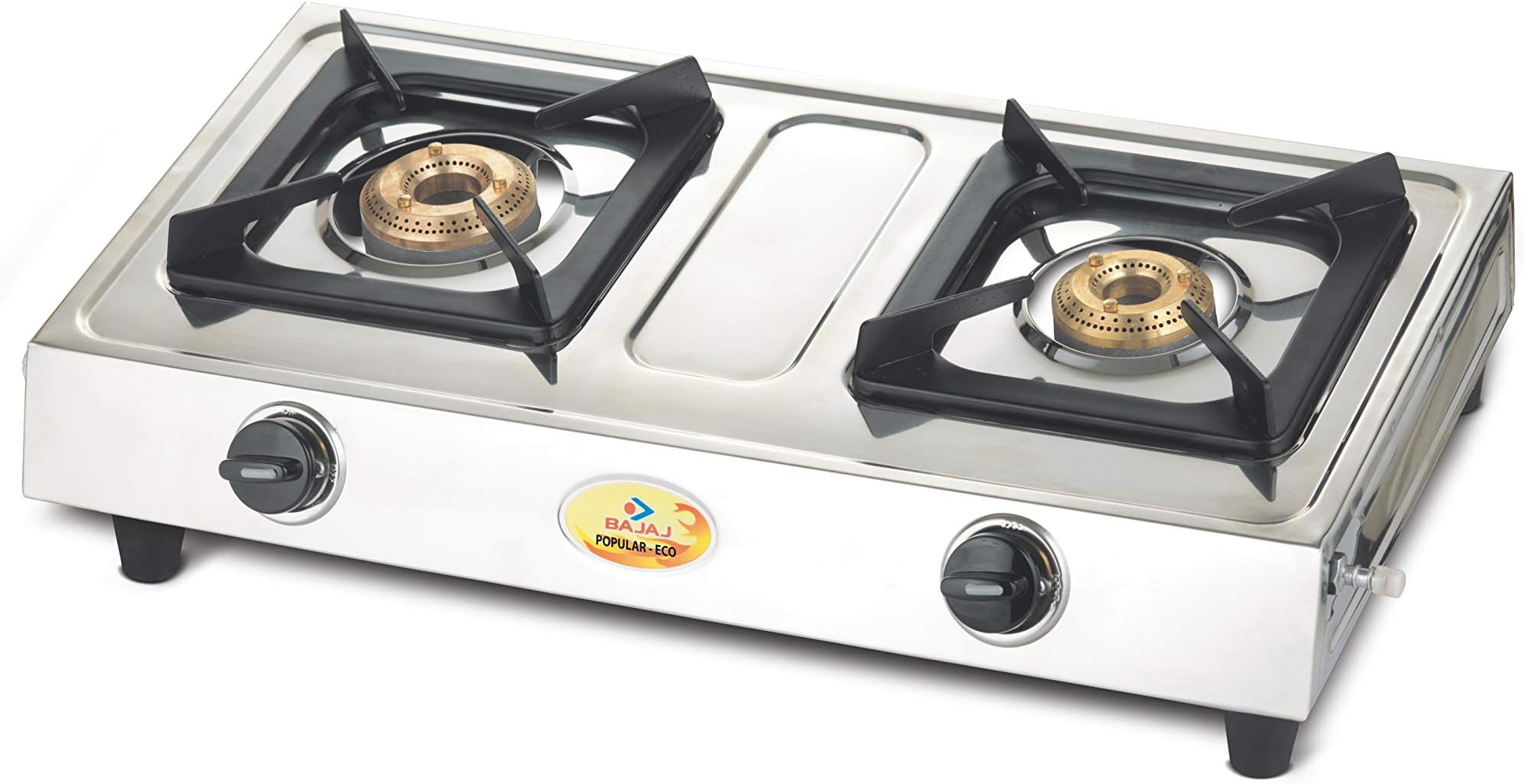 Bajaj Popular Eco Gas Stove | 2-Burner | Stainless Steel | ISI
