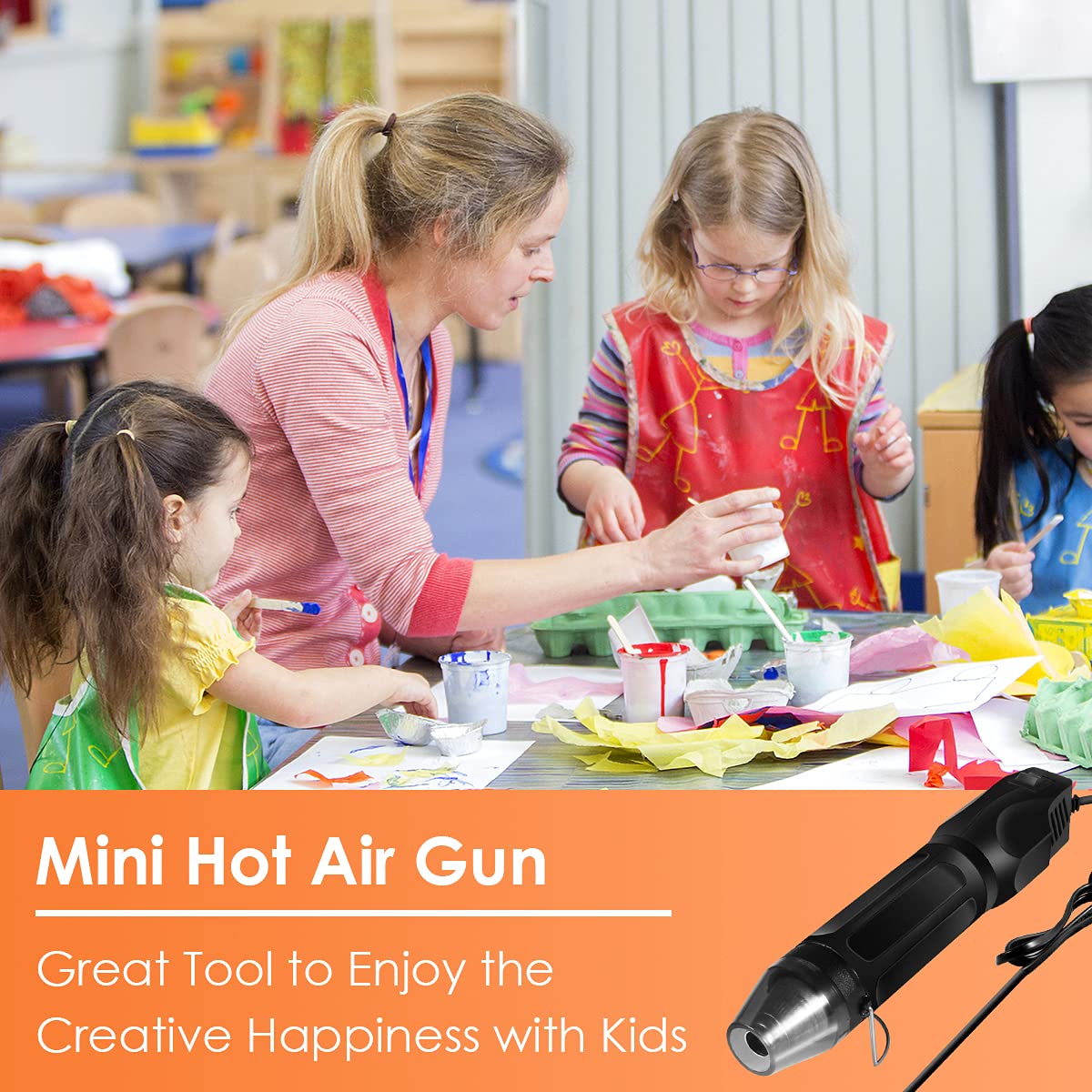 Sticque Mini Heat Gun, Portable Handheld Hot Air Gun New Version