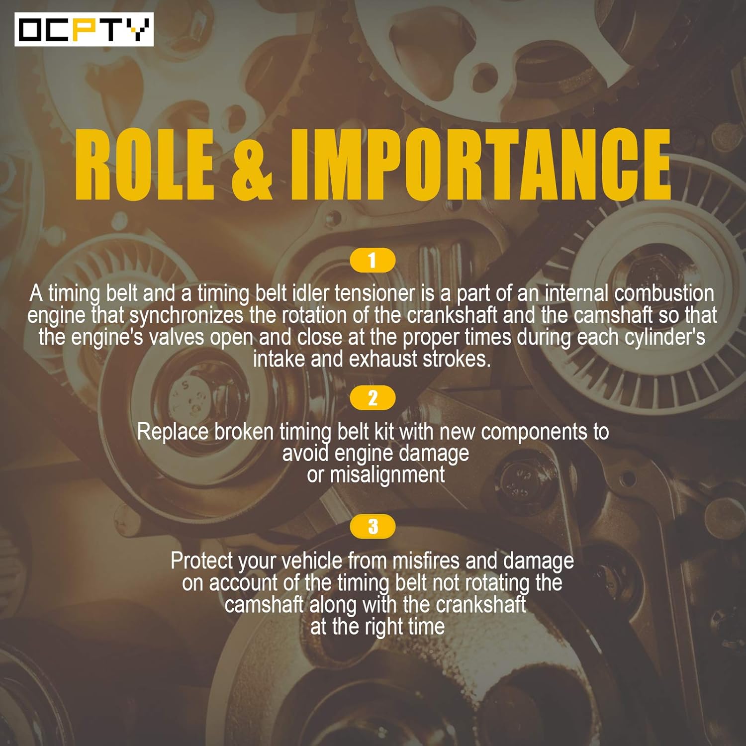 OCPTY Timing Belt Kit with Water Pump Replacement 2005-2006 For Saab 9-2X For Subaru Forester Impreza Legacy 2000-2005 For Subaru Outback Replaces TCKWP304A WPSB008A TS26304-A ITM304-A