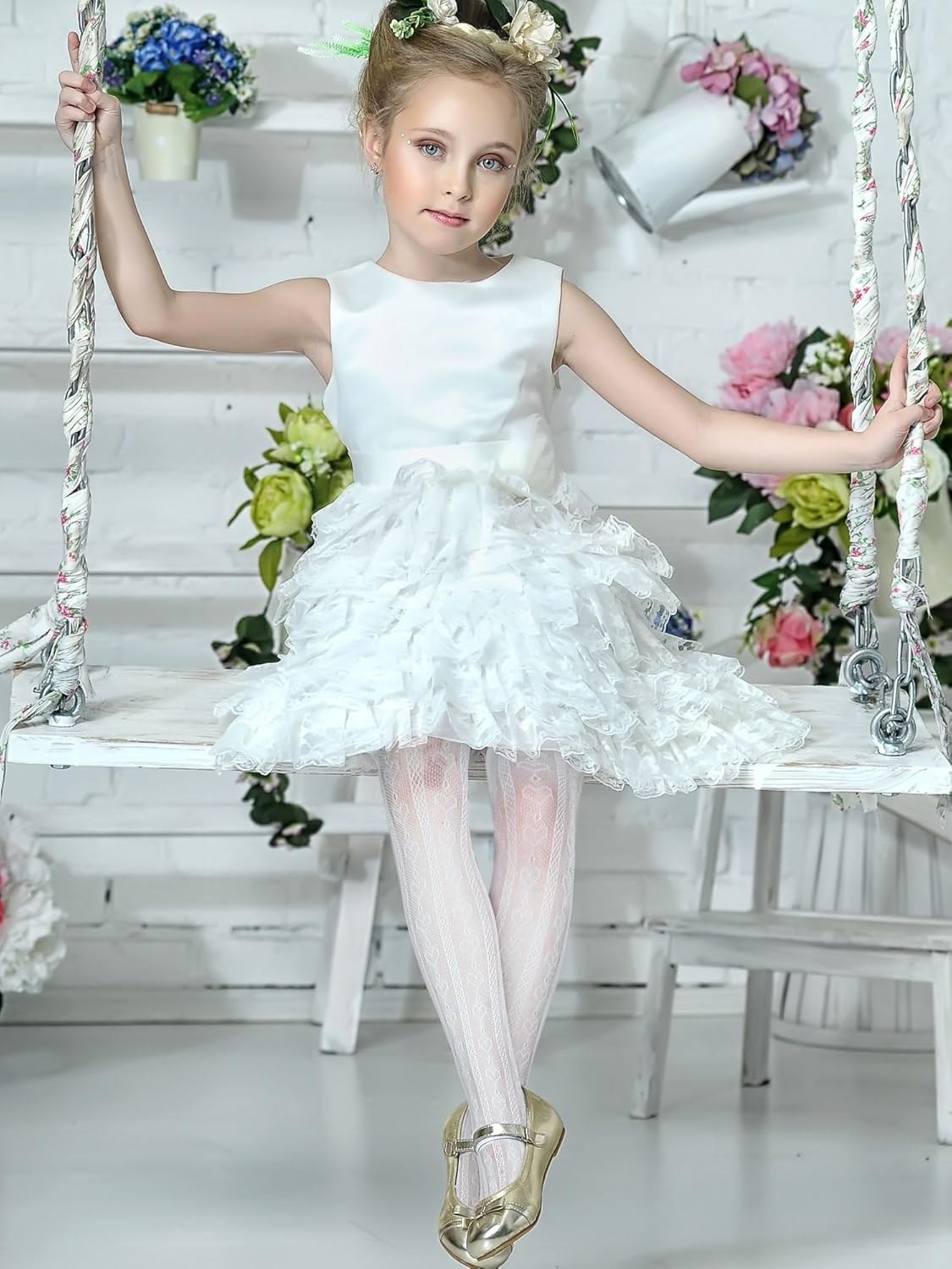 4 Pairs Spring Girls Lace Tights Fishnet Stockings Toddler Stockings Heart Pattern Dance Pantyhose Summer - Image 3