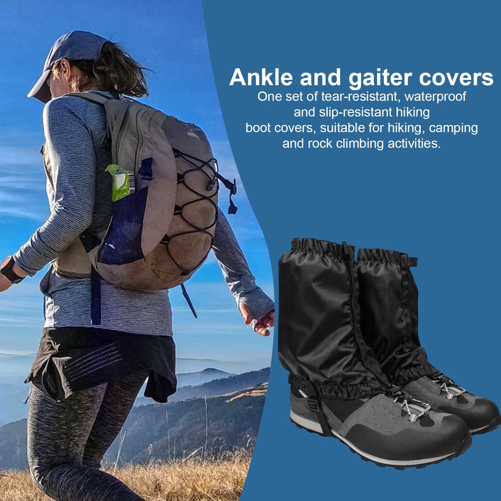 Polainas Impermeables para Nieve, Montaña, Trekking, Esquí y Caza 1 Par
