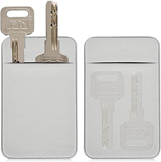 Slim Card Holder Sleeve - Ultra Thin Compact Credit Key Organizer With Big Compartment for Wallet, Grey, Small