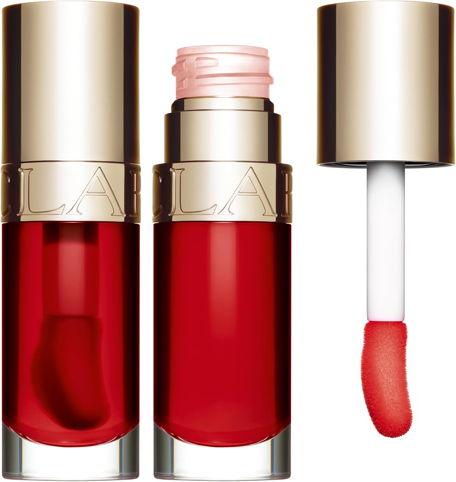 Clarins Lip Comfort Oil 7ml| Hydrating, Nourishing and Moisturising Lip Oil | Sheer, High Shine Finish | Soothes, Comforts and Protects Lips | Visibly Plumps | 93% Natural Ingredients